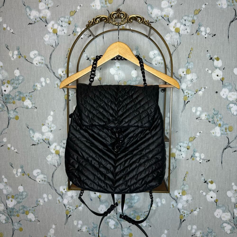 Rebecca Minkoff Edie Black Nylon Quilted Backpack